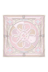 Compass Silk Scarf in Candy Pink