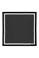 La Fleur Silk Scarf in Black