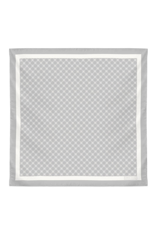 La Fleur Silk Scarf in Grey