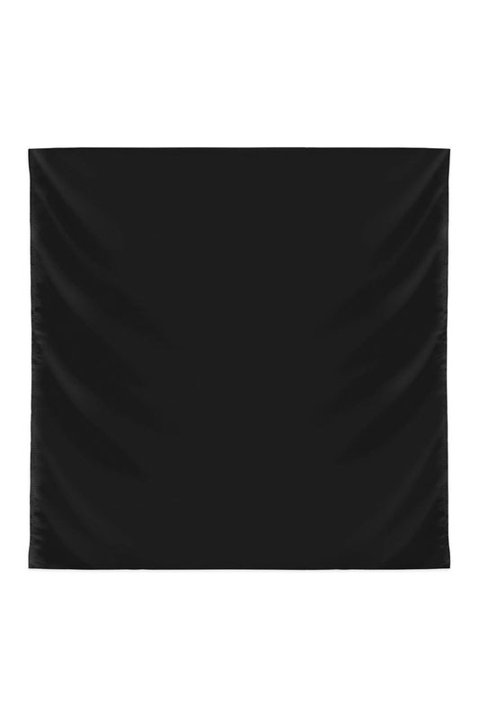 Plain Silk Scarf in Black