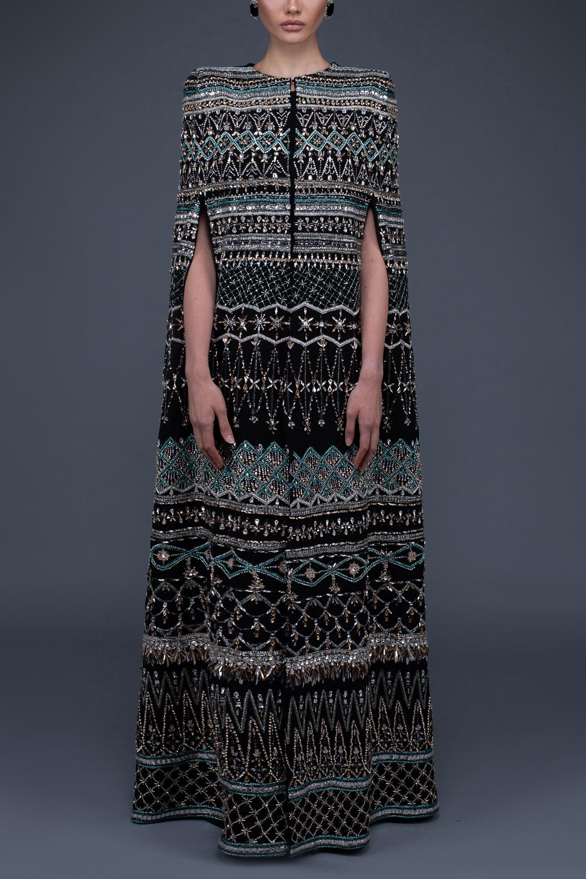 Zara Cape & Sleeveless Dress