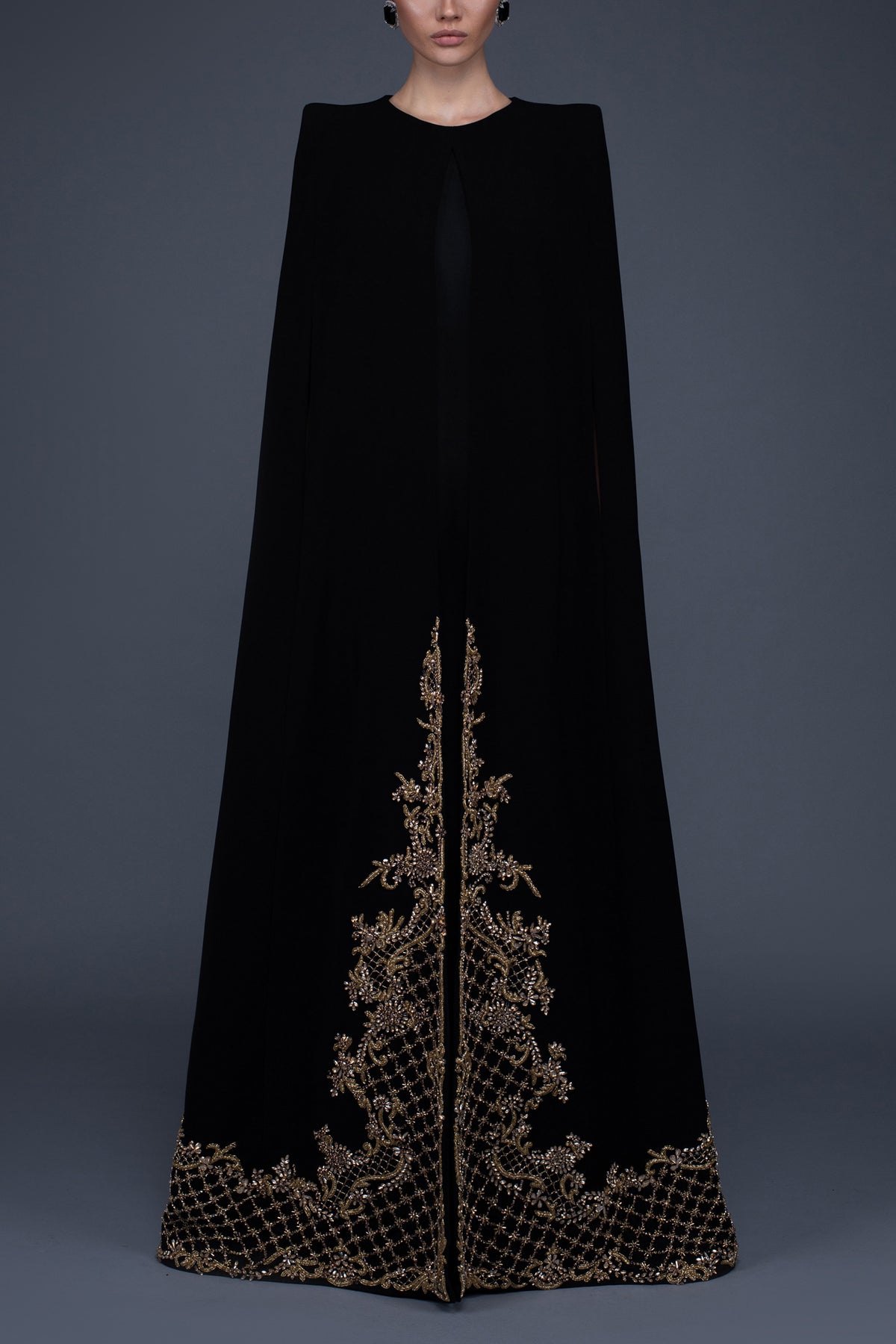 Zarela Cape & Sleeveless Dress