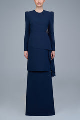 Adeline Kurung in Navy Blue