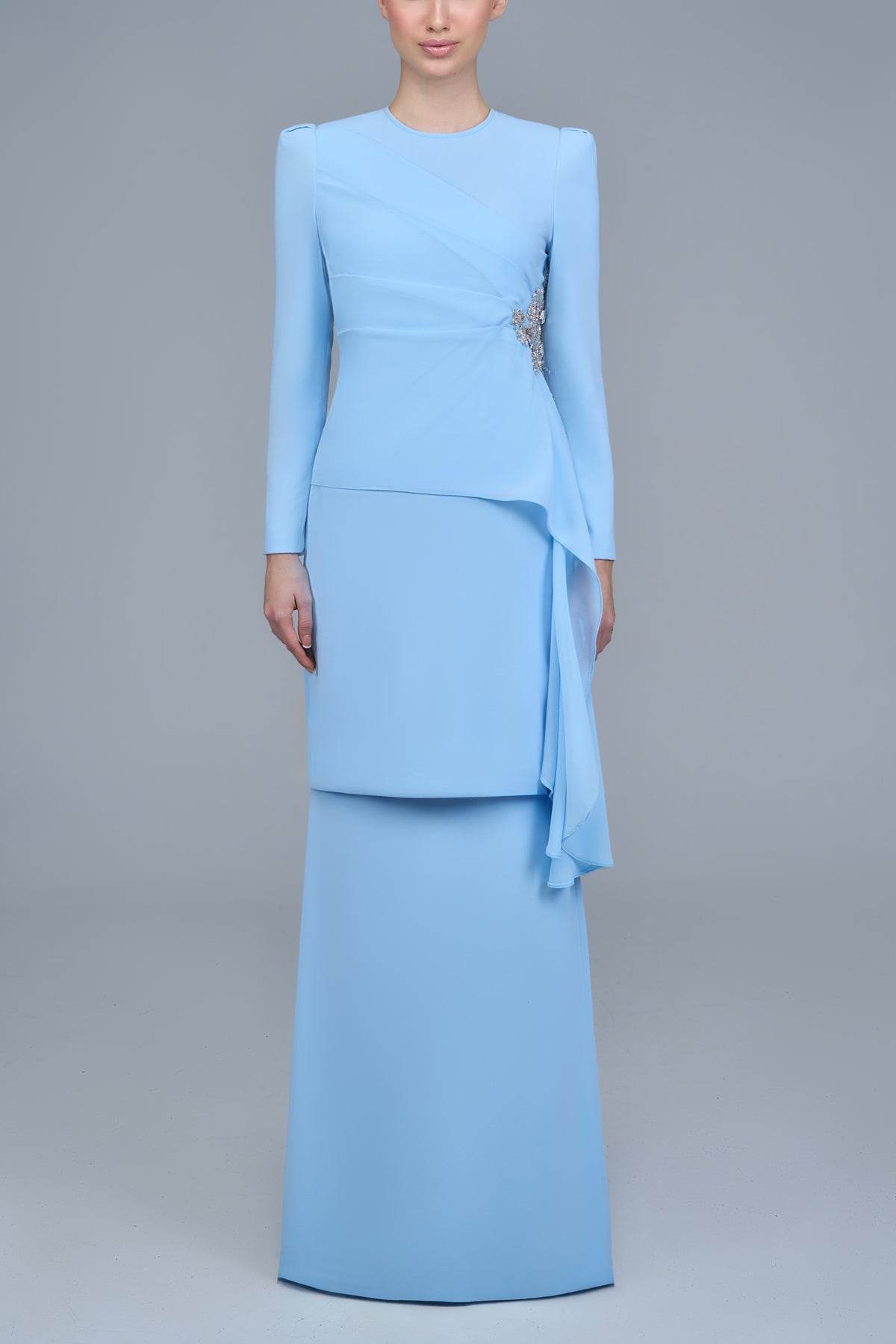 Adeline Kurung in Baby Blue