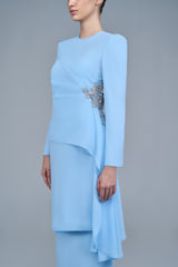 Adeline Kurung in Baby Blue