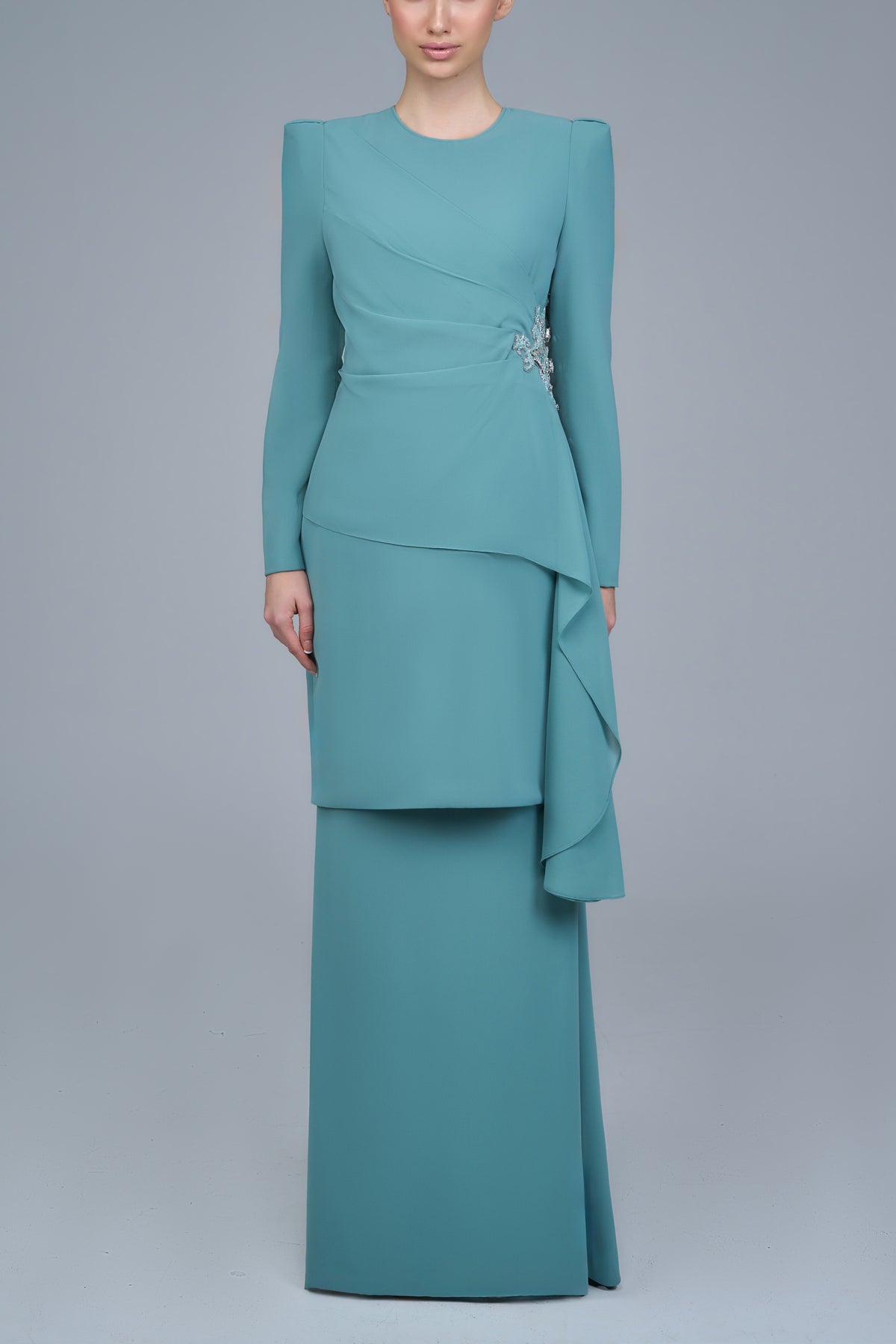 Adeline Kurung in Pastel Green