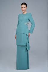 Adeline Kurung in Pastel Green