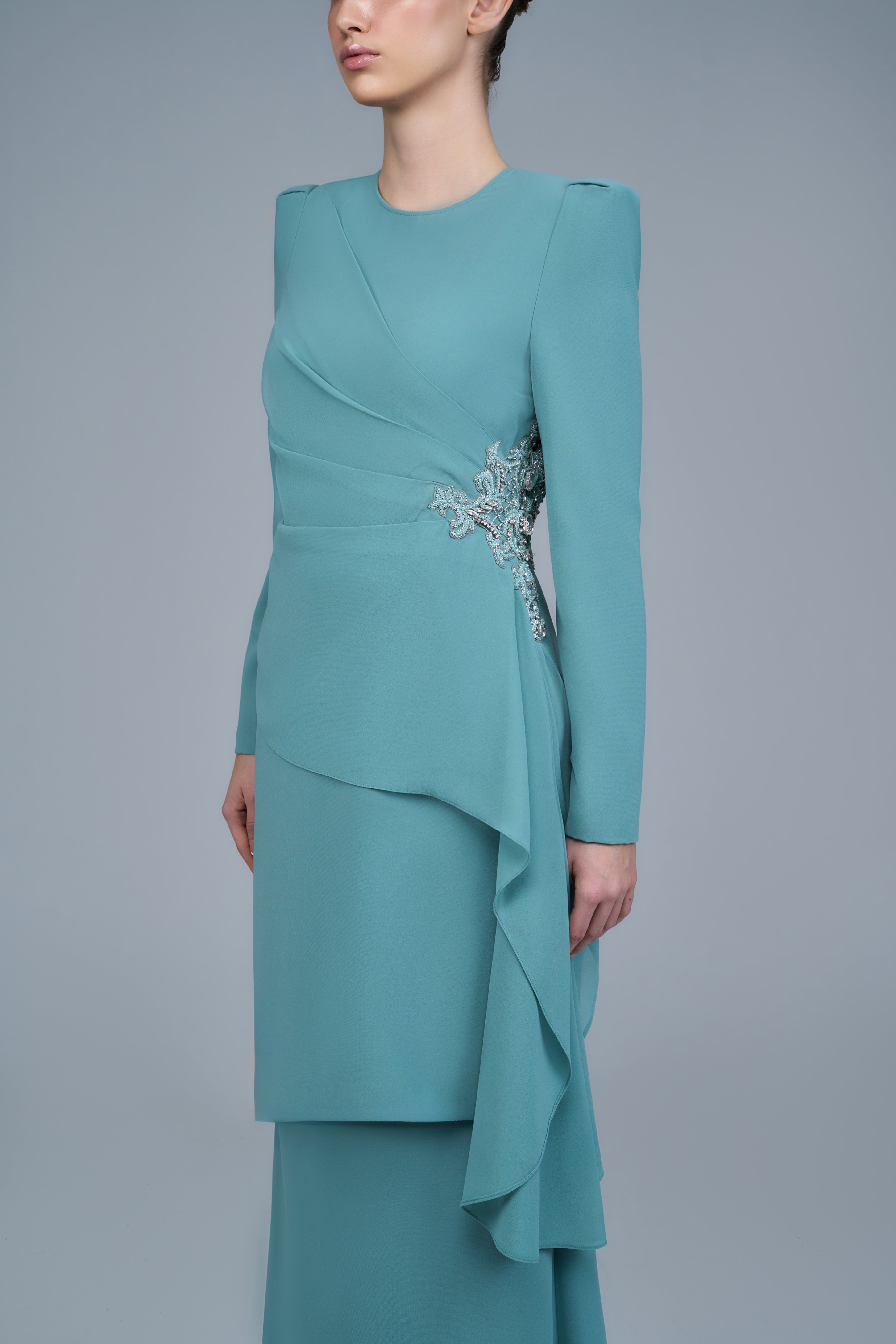 Adeline Kurung in Pastel Green