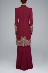 Angsoka Kurung in Maroon