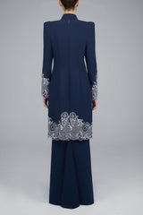 Angsoka Kurung in Navy Blue