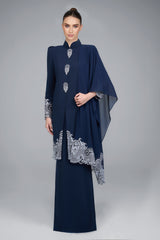 Angsoka Kurung in Navy Blue