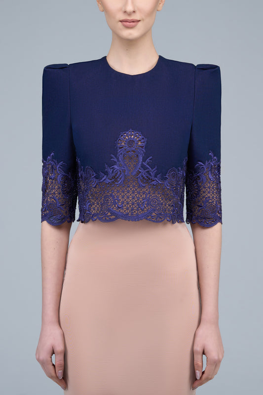 Atma Crop Top Midnight Blue