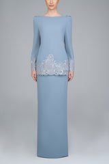 Audani Kurung in Dusty Blue