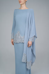 Audani Kurung in Dusty Blue