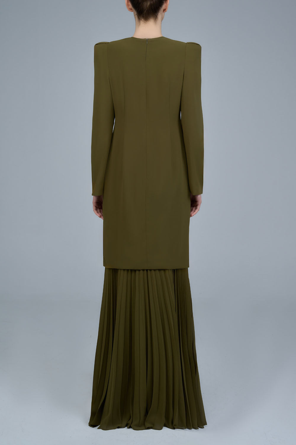 Caroline Kurung in Olive Green