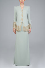 Indera Kurung in Sage Green