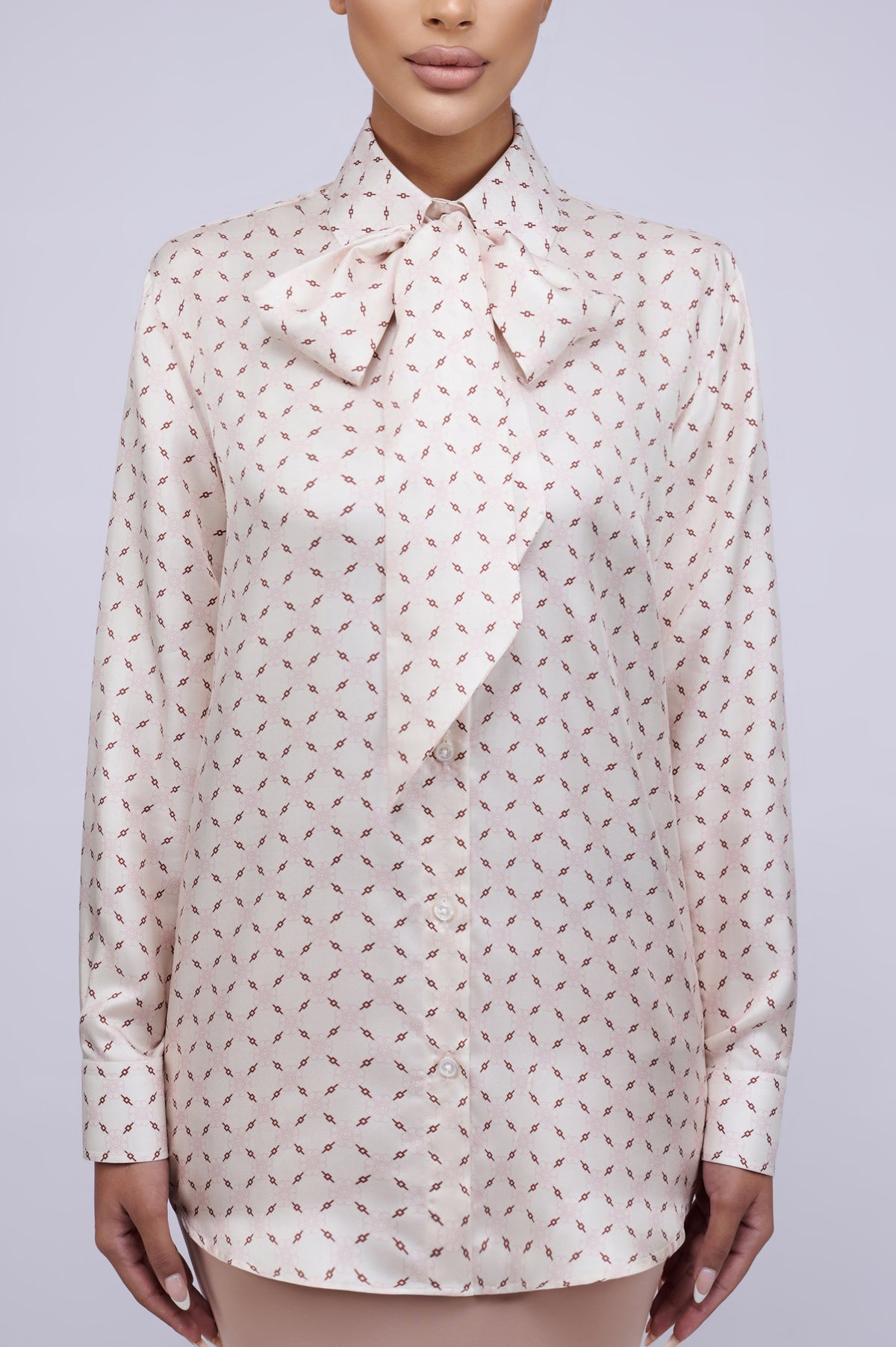 La Fleur Silk Blouse in Ivory