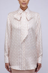 La Fleur Silk Blouse in Ivory