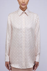 La Fleur Silk Blouse in Ivory