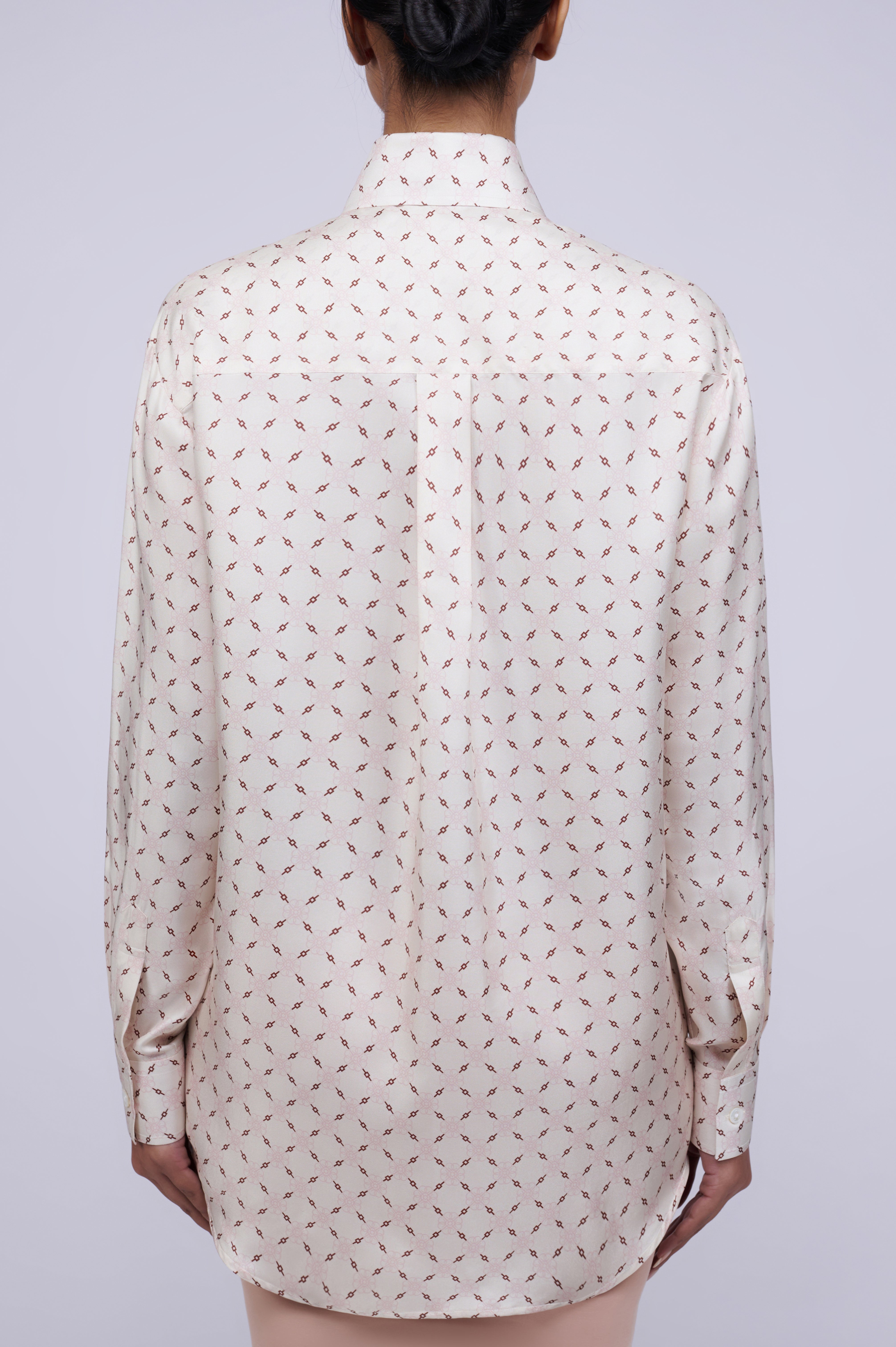 La Fleur Silk Blouse in Ivory