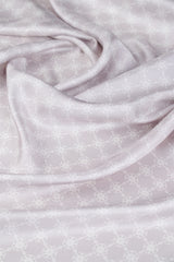 La Fleur Silk Scarf in Grey