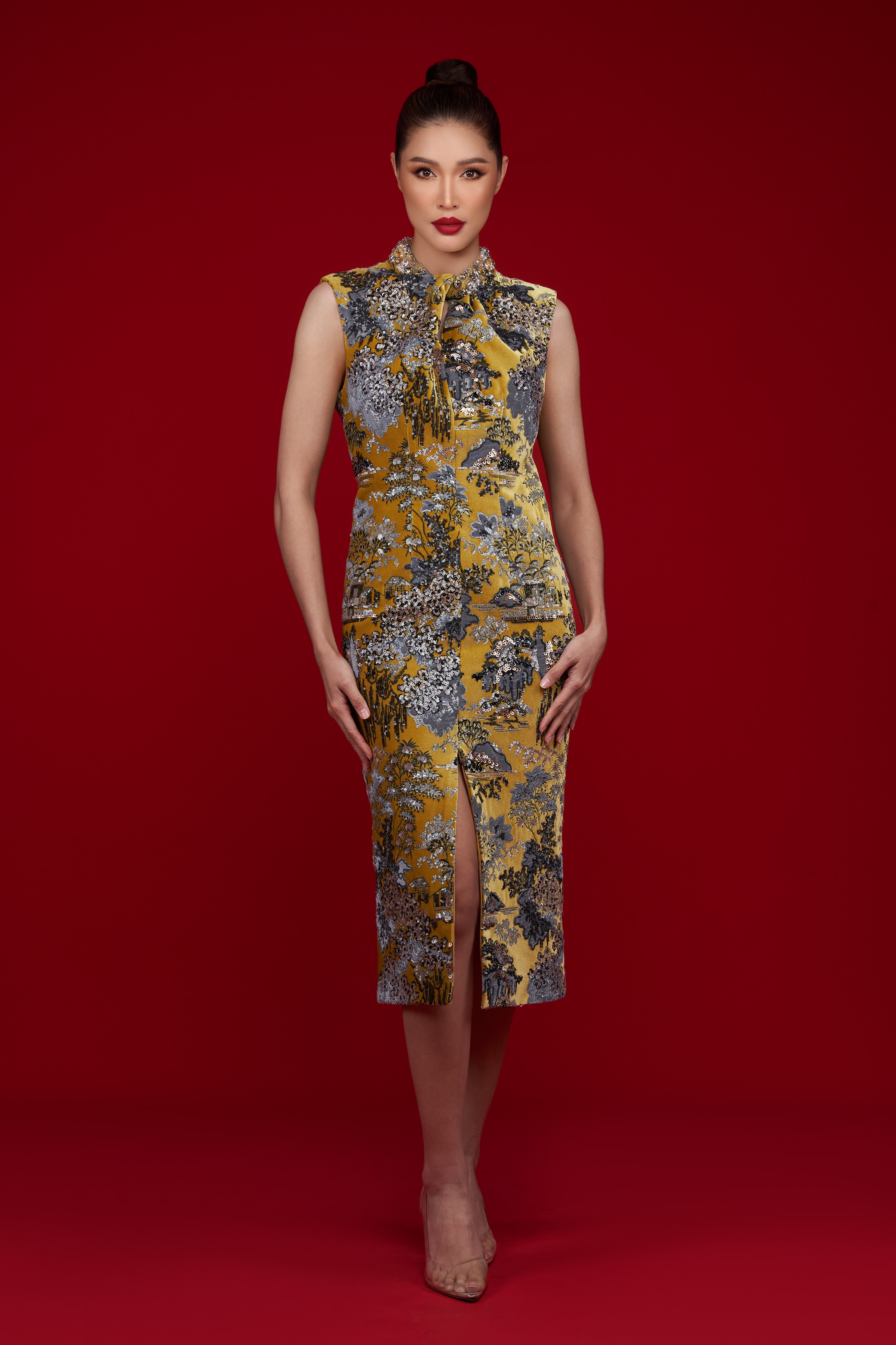 NHUNG DRESS IN GOLDEN YELLOW