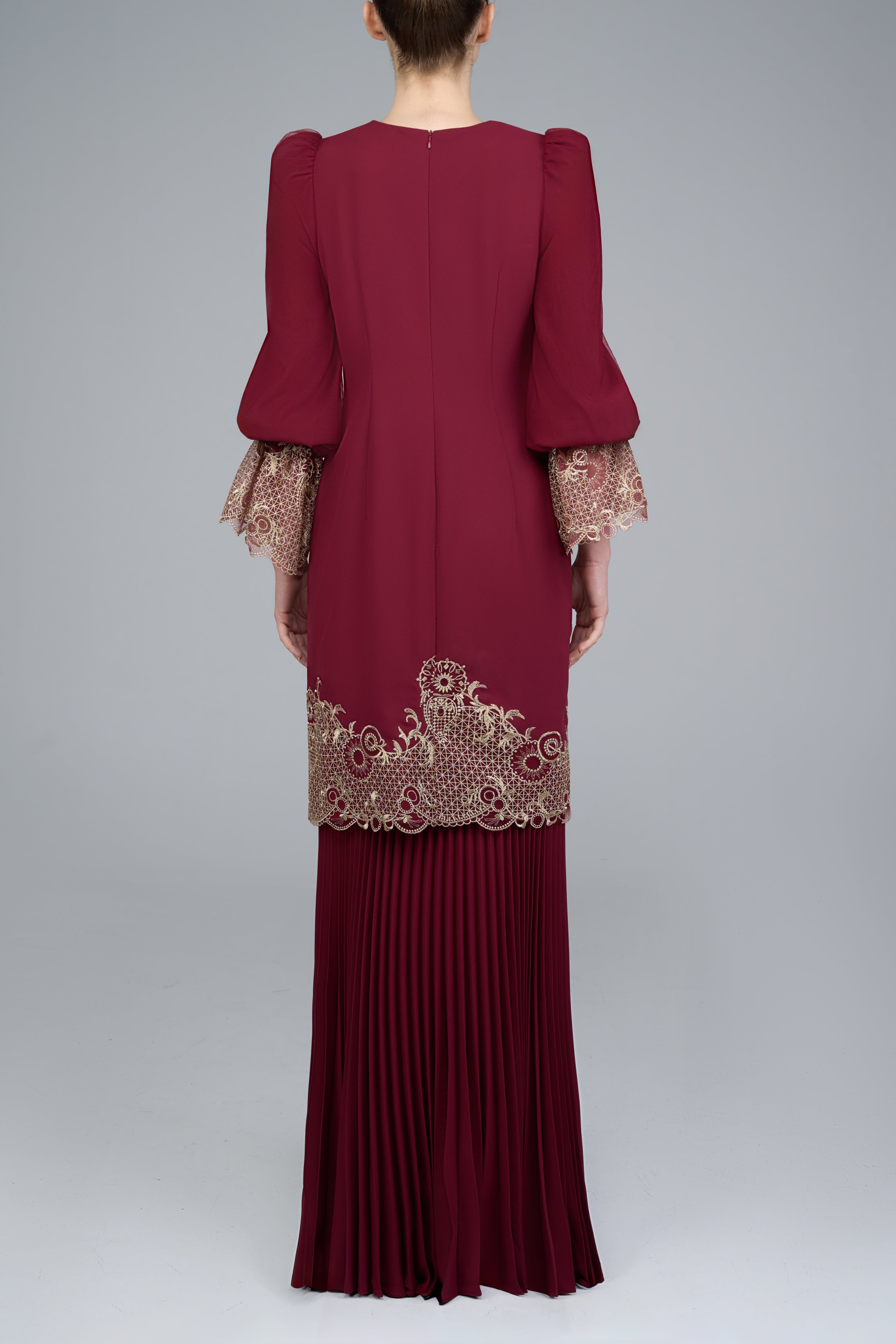 Malai Kurung in Maroon