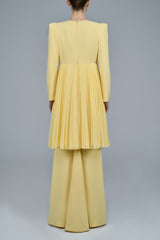 Marie Kurung in Soft Yellow