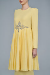 Marie Kurung in Soft Yellow