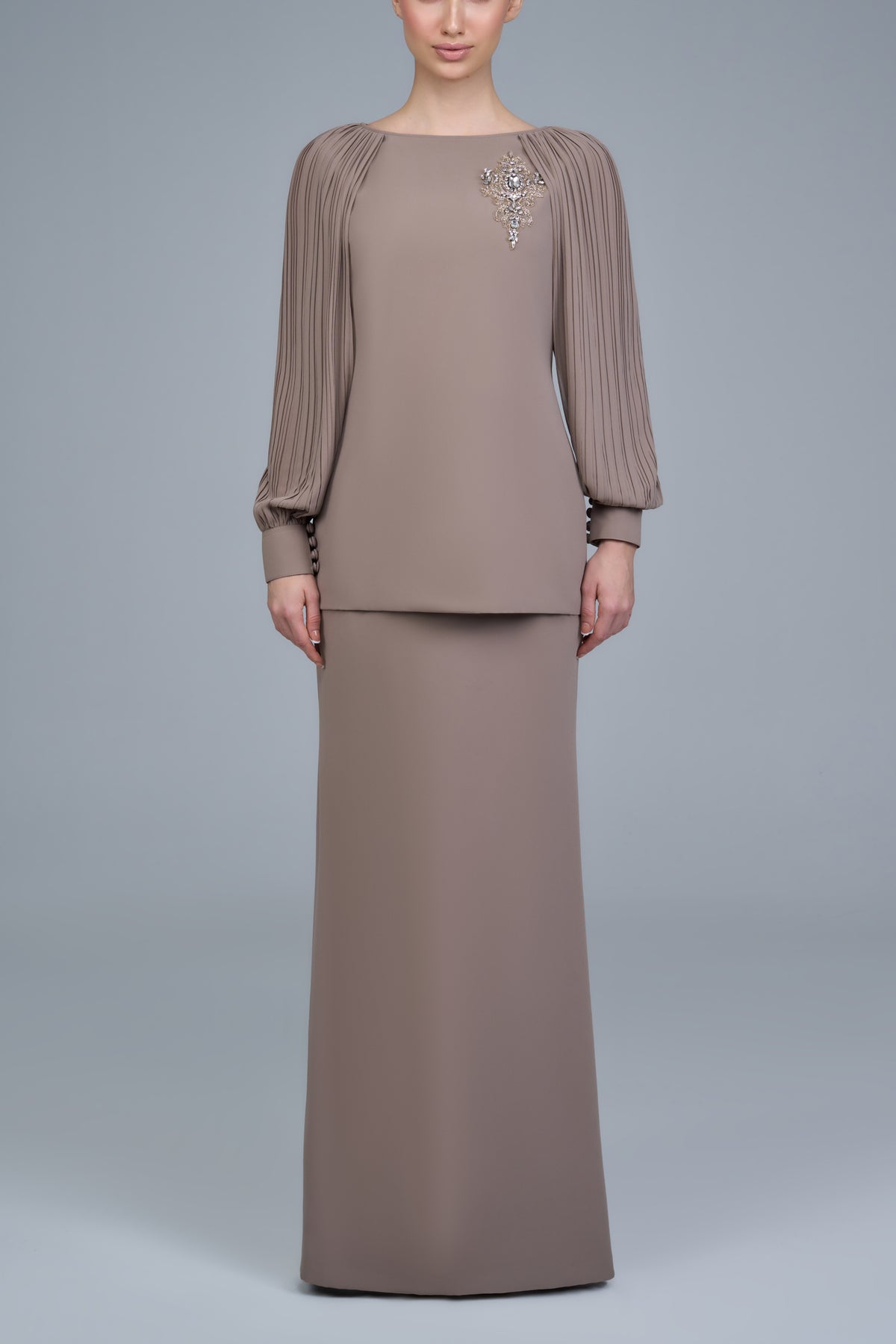 Matilda Kurung in Taupe