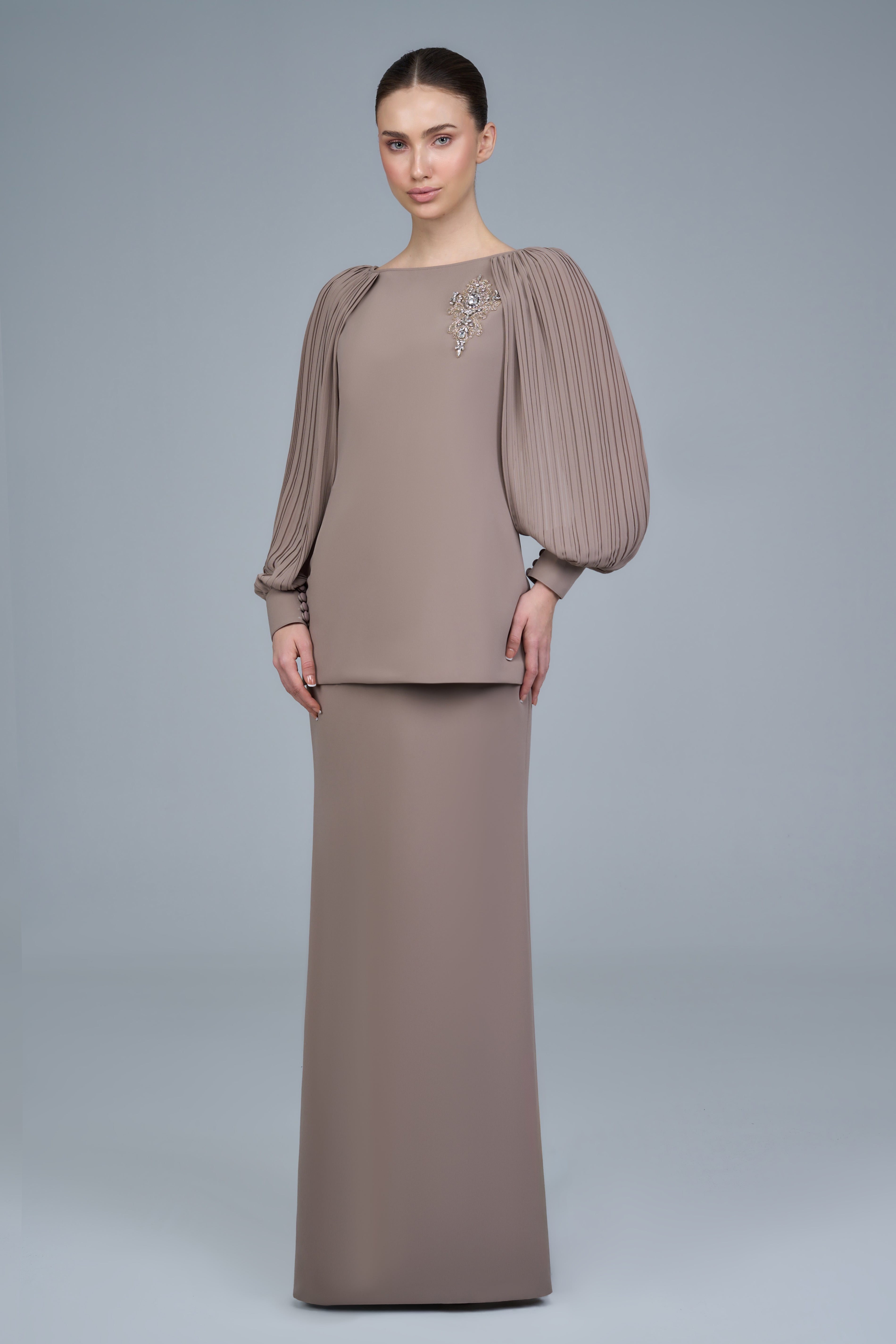 Matilda Kurung in Taupe