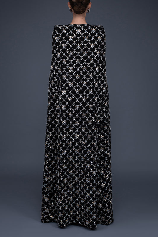 Petra Cape & Sleeveless Dress
