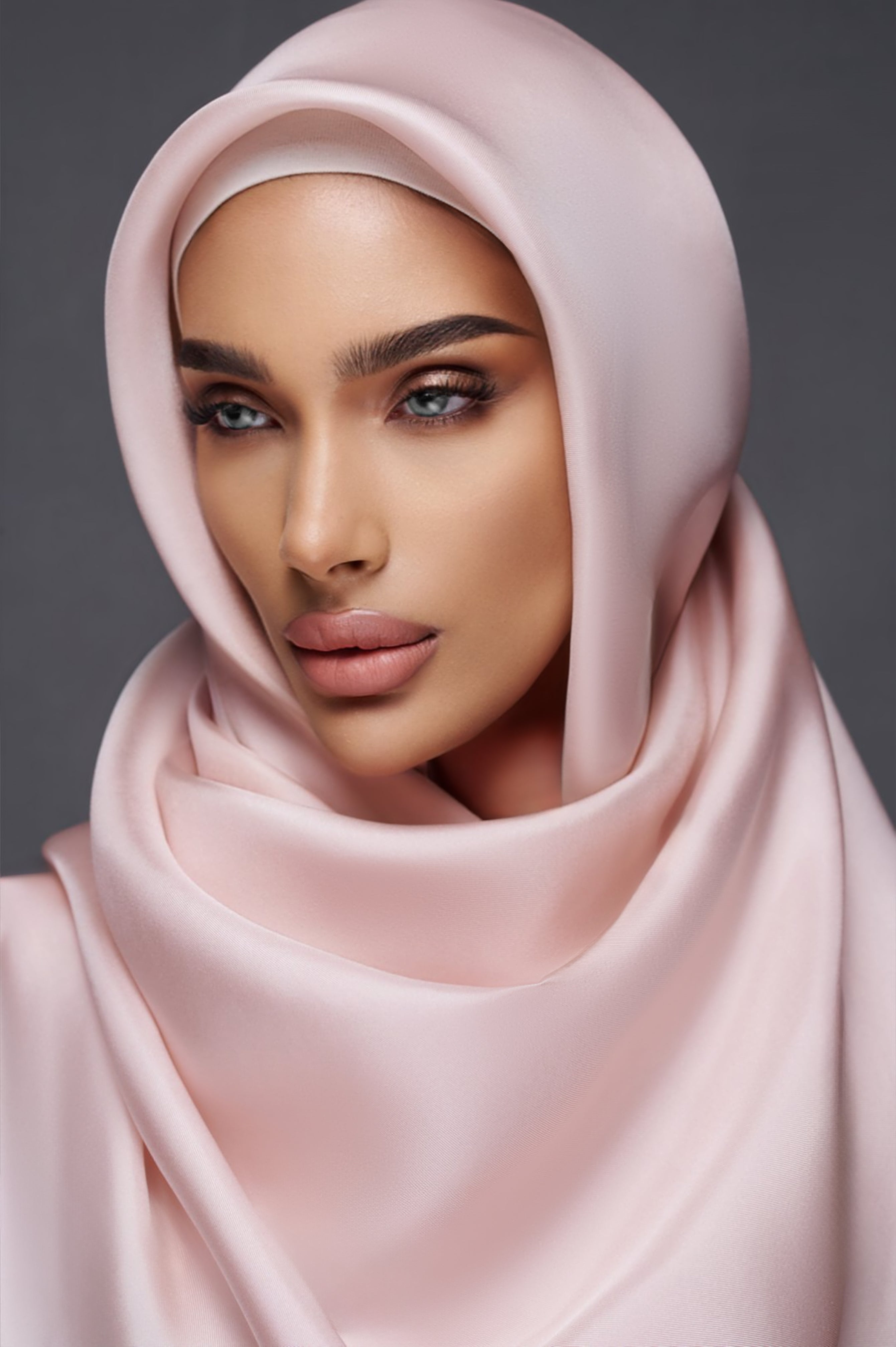 Plain Silk Scarf in Pink