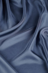 Plain Silk Scarf in Blue