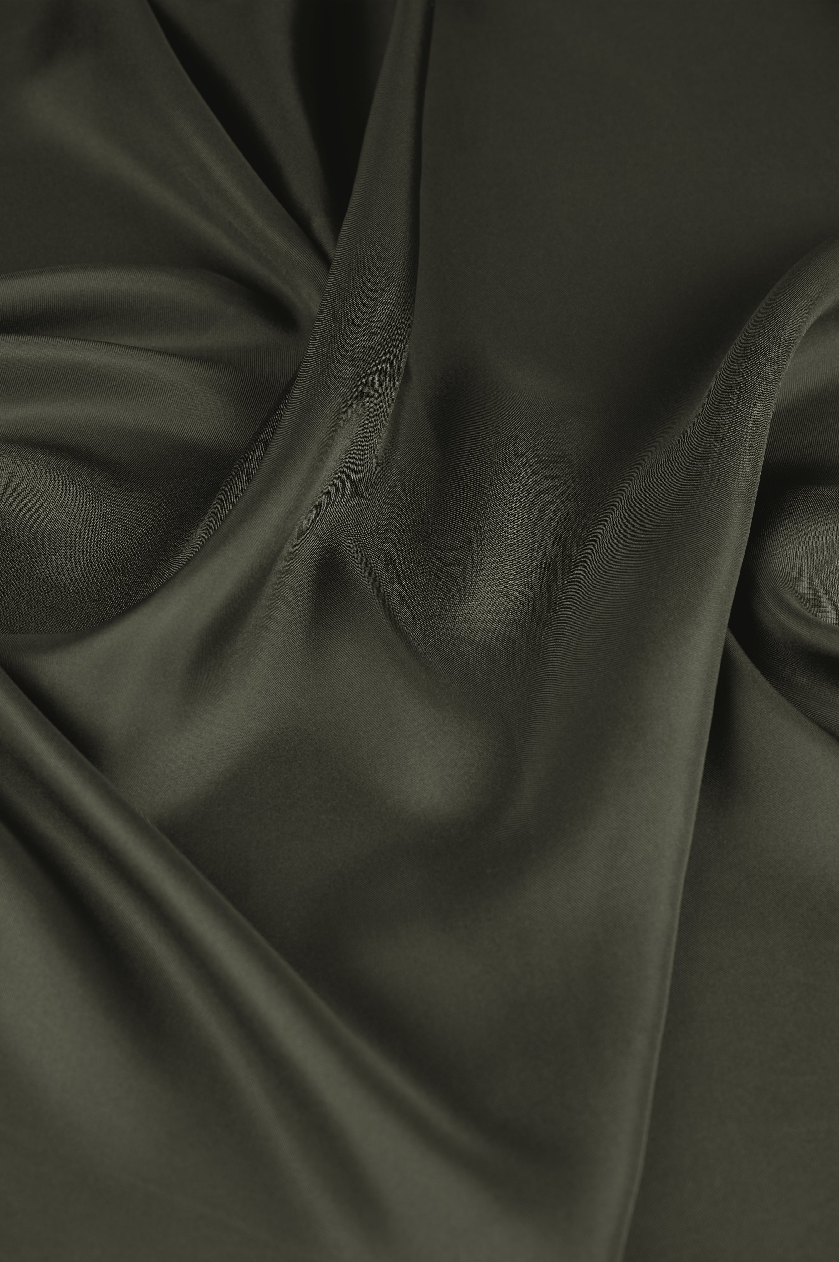 Plain Silk Scarf in Olive