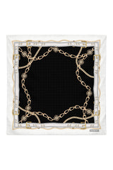 Catena Silk Scarf in Black