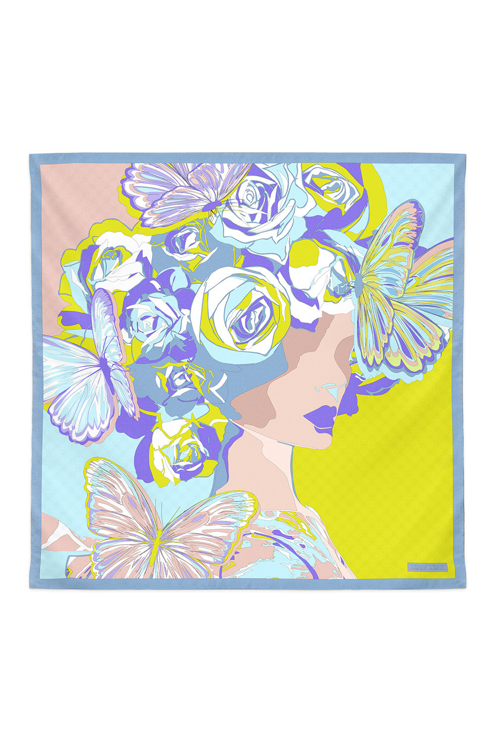 Frida Silk Scarf in Lime