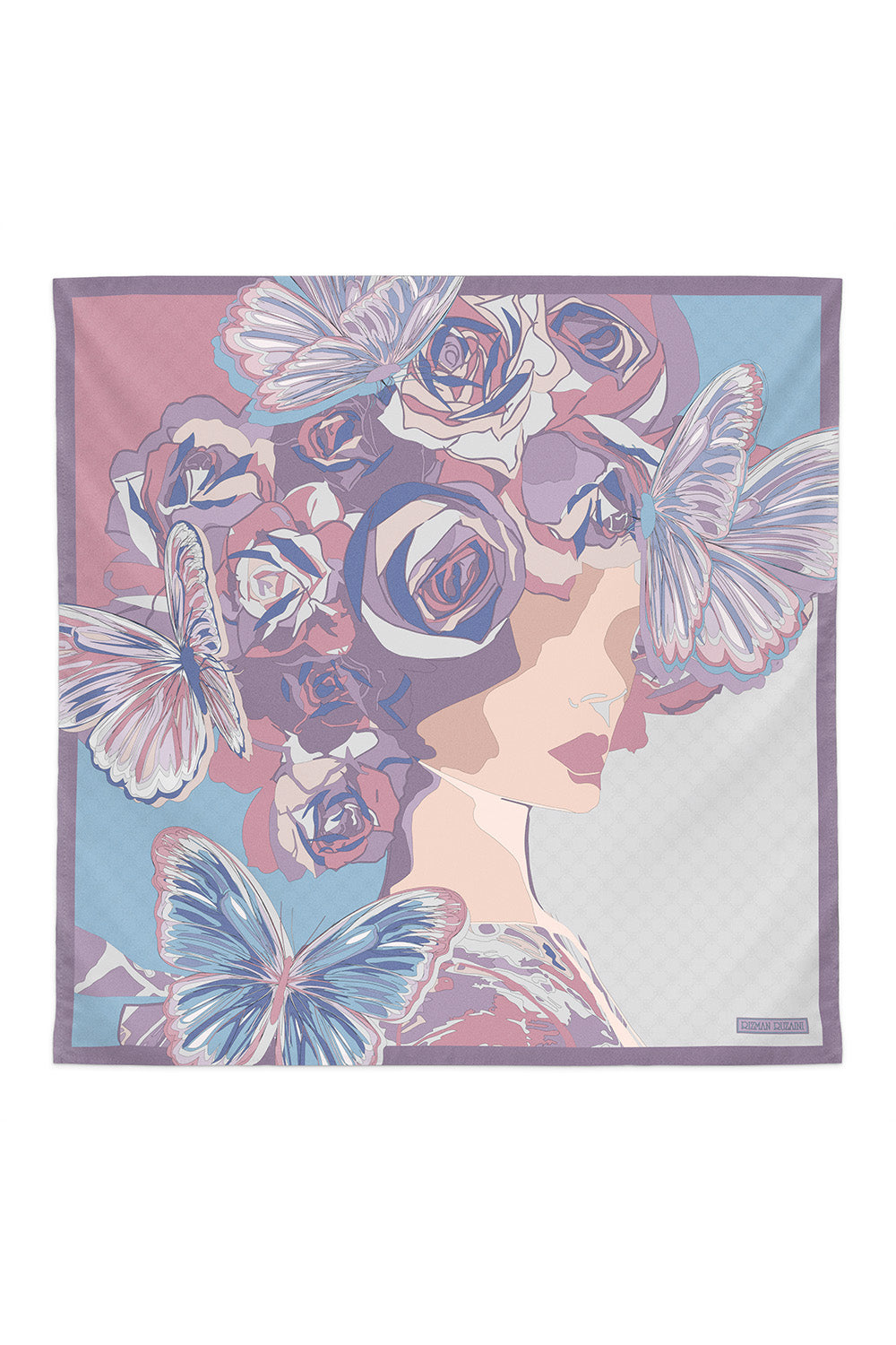 Frida Silk Scarf in Violet