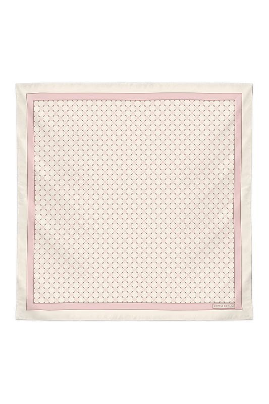La Fleur Silk Scarf in Ivory