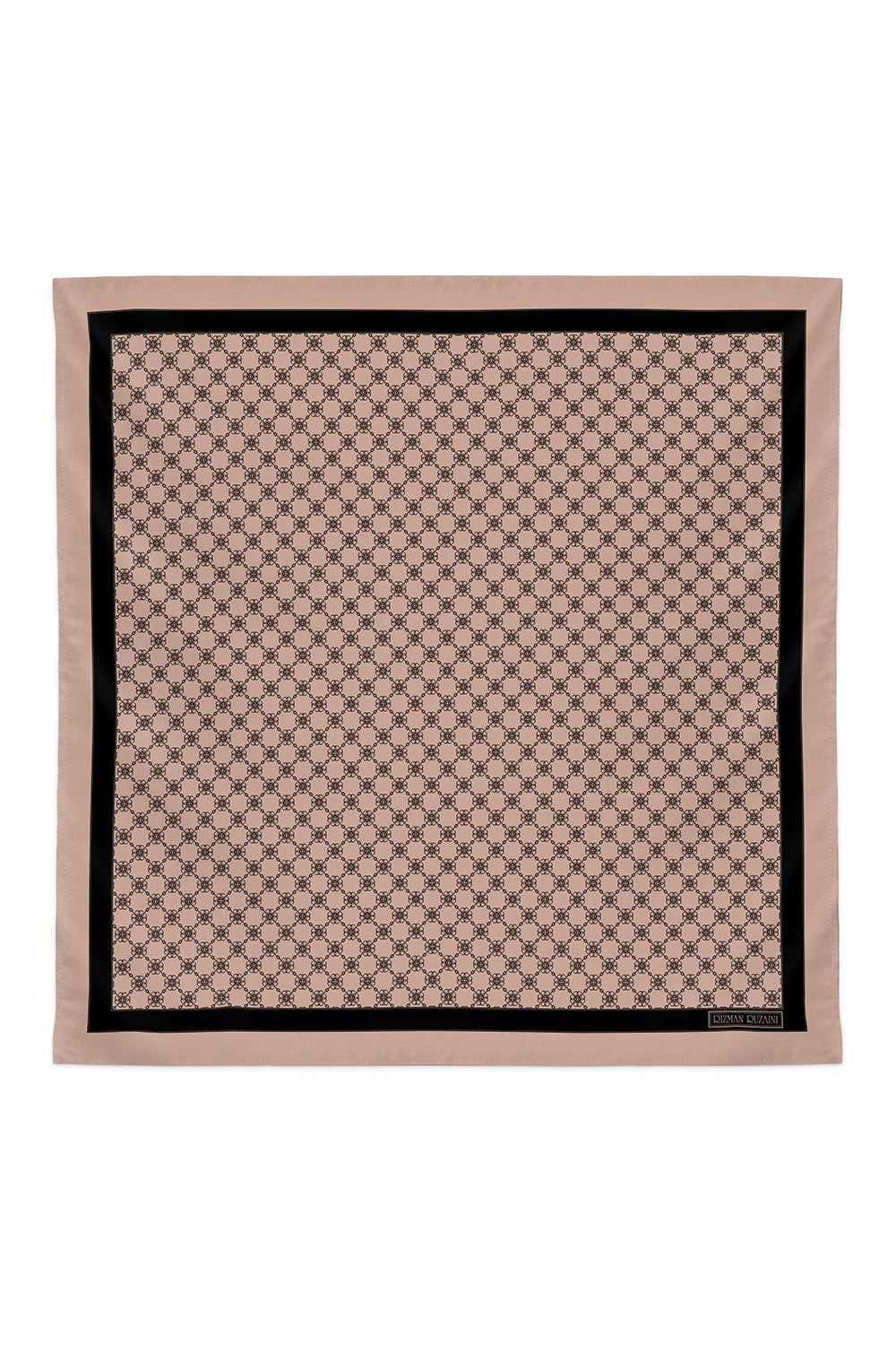 La Fleur Silk Scarf in Taupe