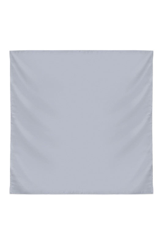 Plain Silk Scarf in Icy Blue