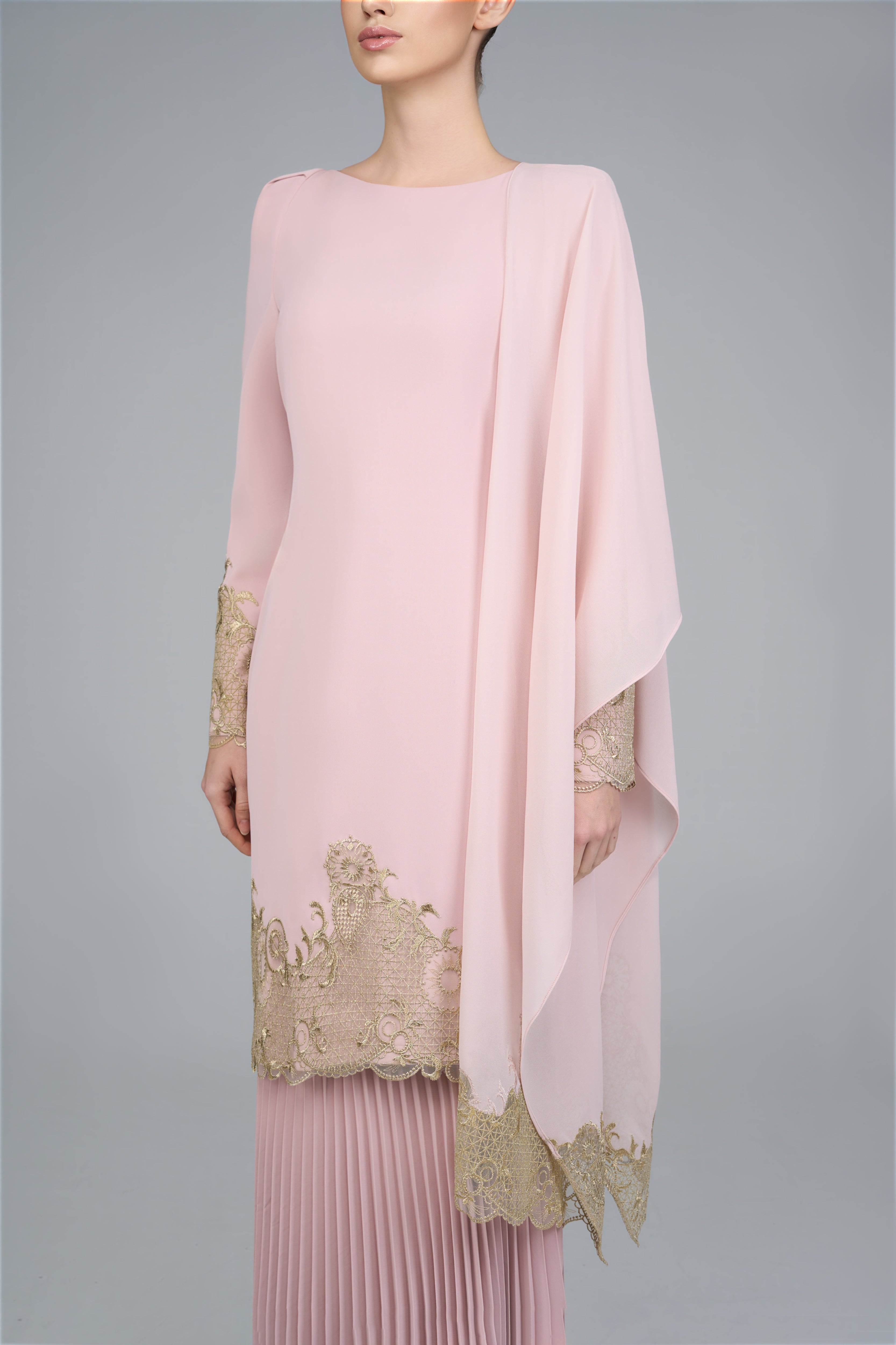 Tagar Kurung in Light Peach