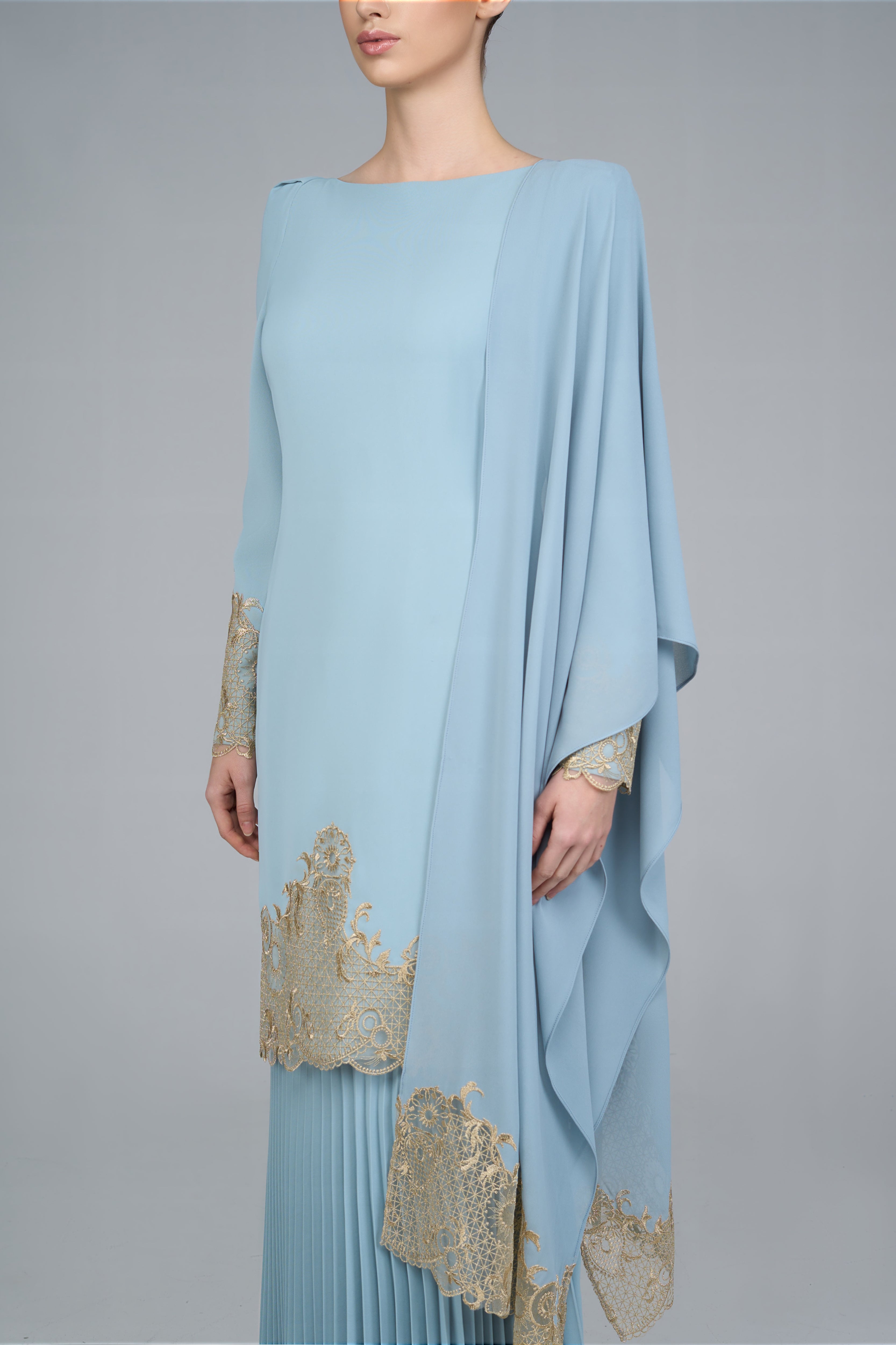 Tagar Kurung in Steel Blue