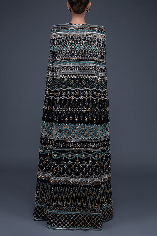 Zara Cape & Sleeveless Dress