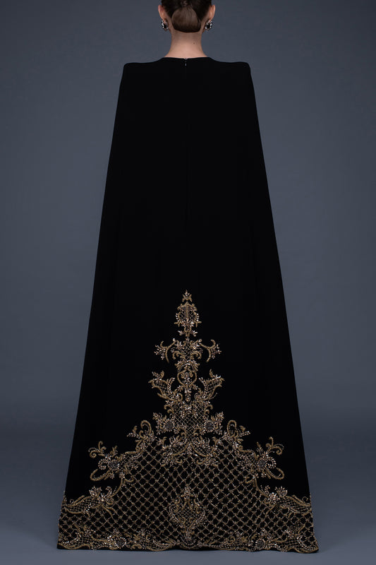 Zarela Cape & Sleeveless Dress