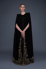 Zarela Cape & Sleeveless Dress
